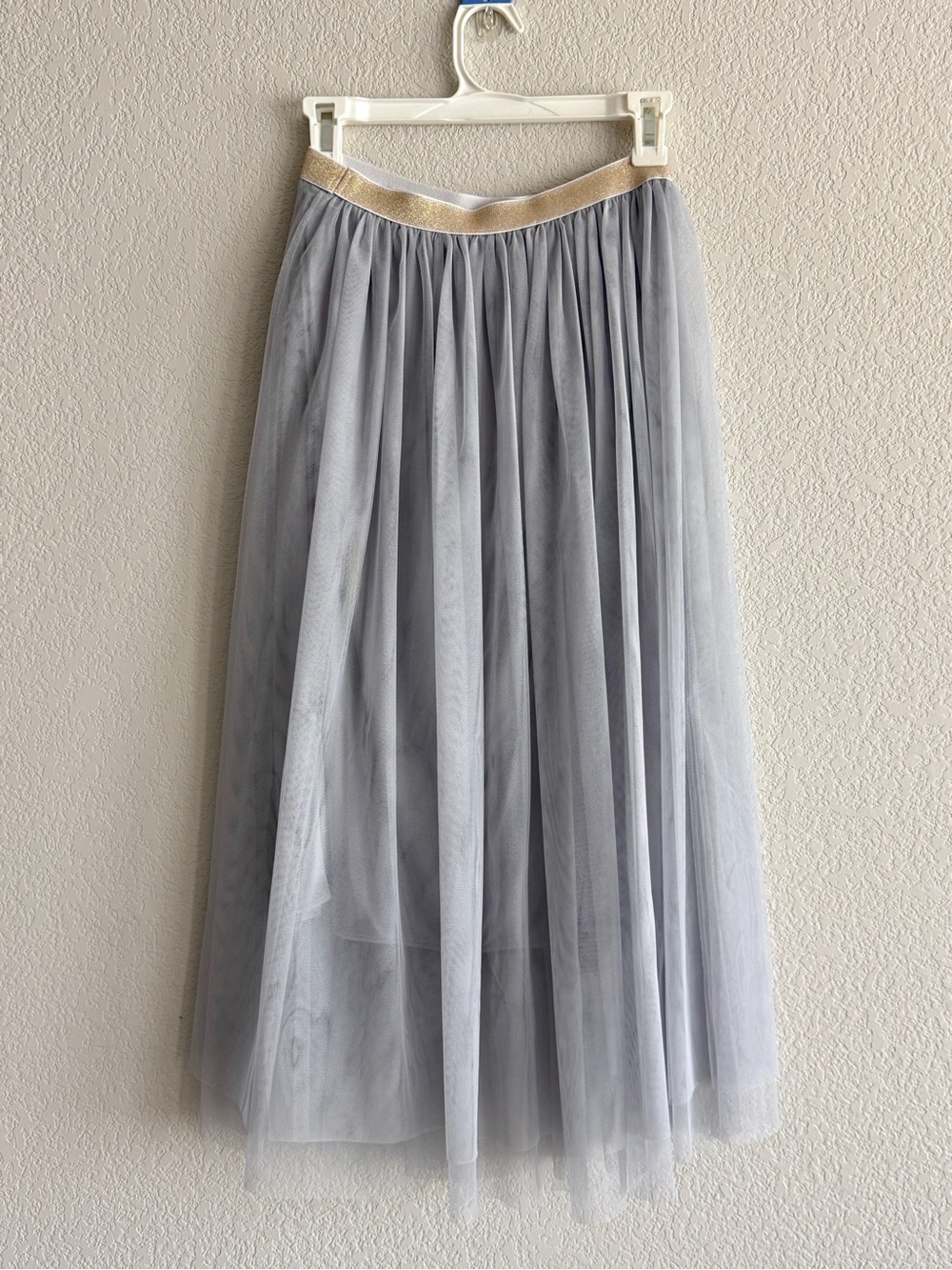 Mesh Light Weight Flowy Skirt in Dusty Blue